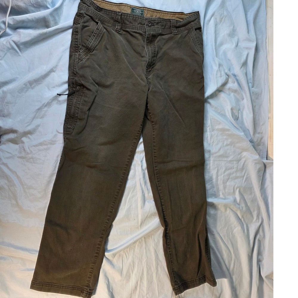 G.H. Bass & Co. Canvas Utility Pants Olive Green Workwear Rugged 34x32